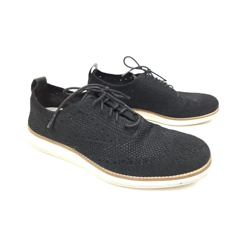 Cole Haan C27959 Grand OS Wingtip Men’s Size 8 M Oxfords Black Stitchlite
